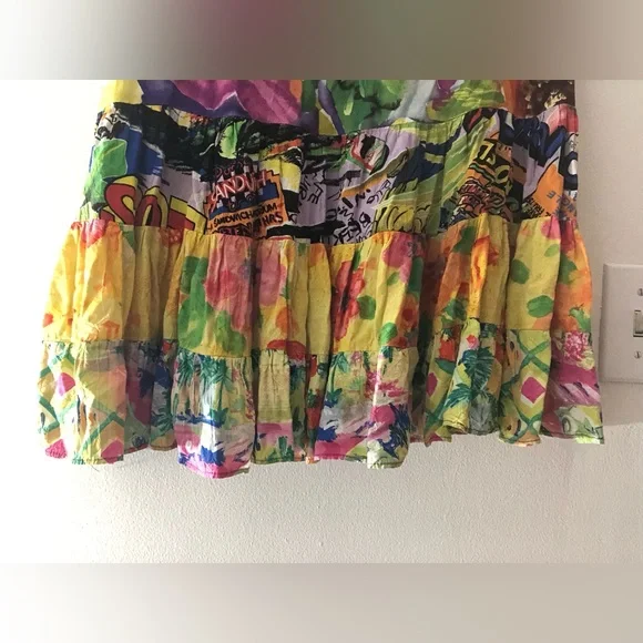 Vintage Jams World Hattie Tiered Mini Dress in Mixed Poppy Print Size Small - Picture 5 of 16